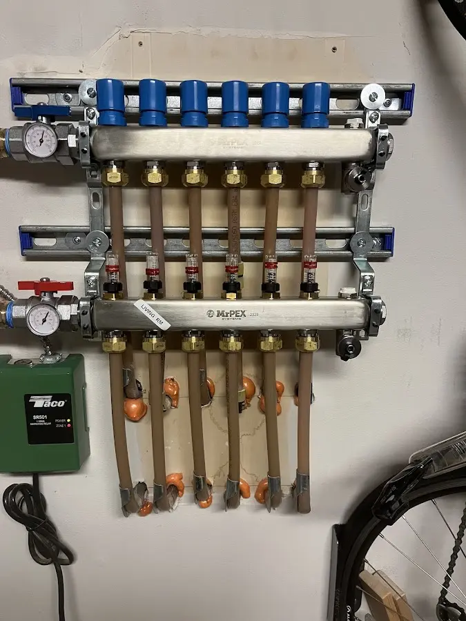 Plumber performing Gas Leak Detection at a residential property in Windham